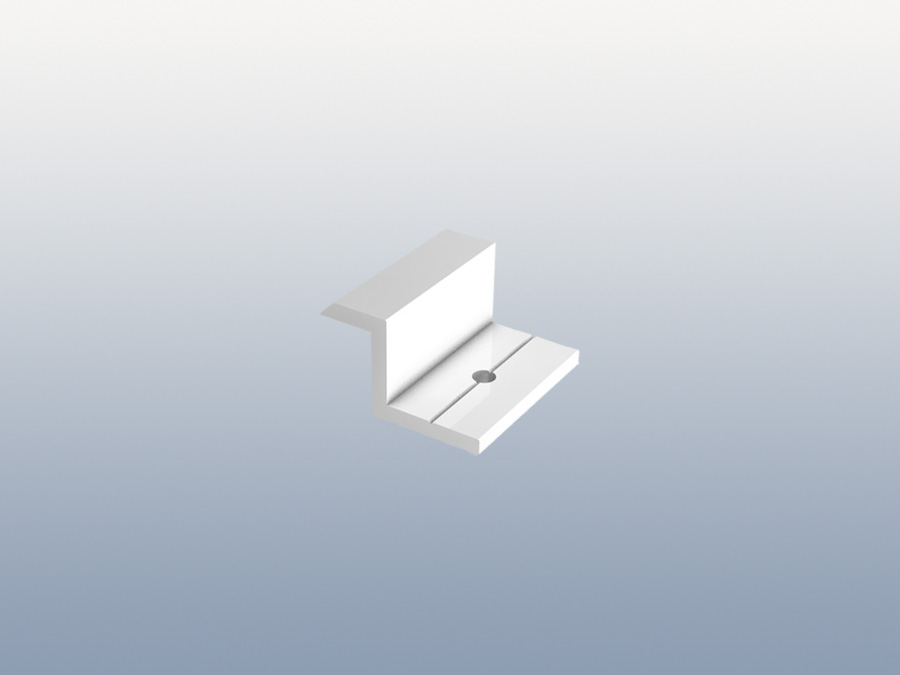 Balkonbrett Alu Befestigungs-Clip (Anfang/Ende) in weiß
